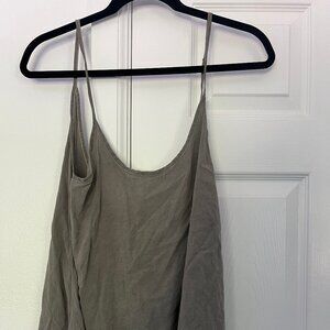 Brandy Melville Flowing Tank One Size Light Brown/Grey